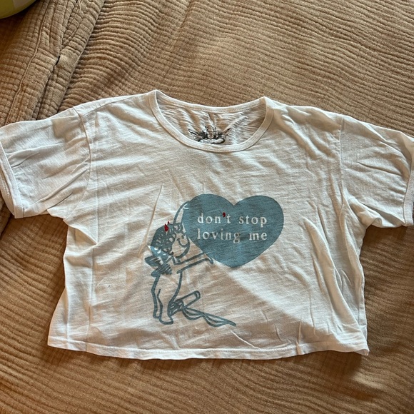Boys Lie White Tee with Blue Graphic - Picture 1 of 4